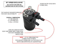 M7 Speed  R55-R59 Mini Cooper Oil Catch Can Kit N18B Engine | Black Hoses