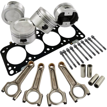 Forged piston and Connecting rod kit + 118mm head stud + MLS decompression Head Gasket 1.5mm for VW 1.8 8V (83,5mm) 1100hp