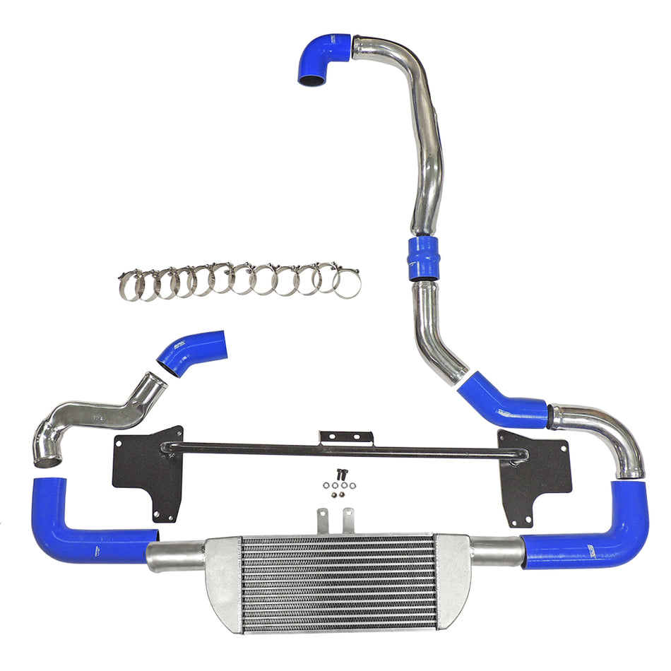 VW GOLF 1.8 20V TRANSVERSAL FRONT MOUNT INTERCOOLER KIT FOR TMA06 - BLUE HOSES