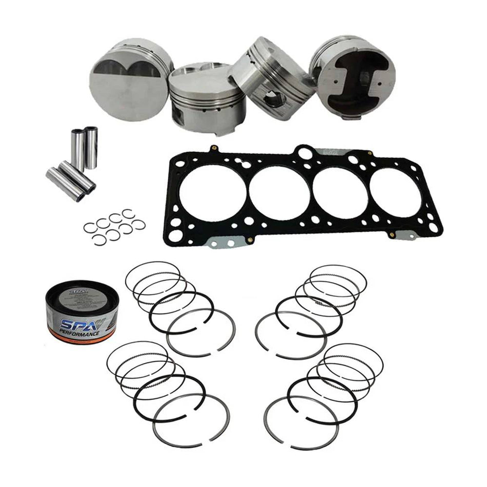 Forged piston and rings set 82.5mm VW 9A 2.0L 16V + VW 8v/16v ABA ABF MLS decompression Head Gasket Spacer - 1.5mm