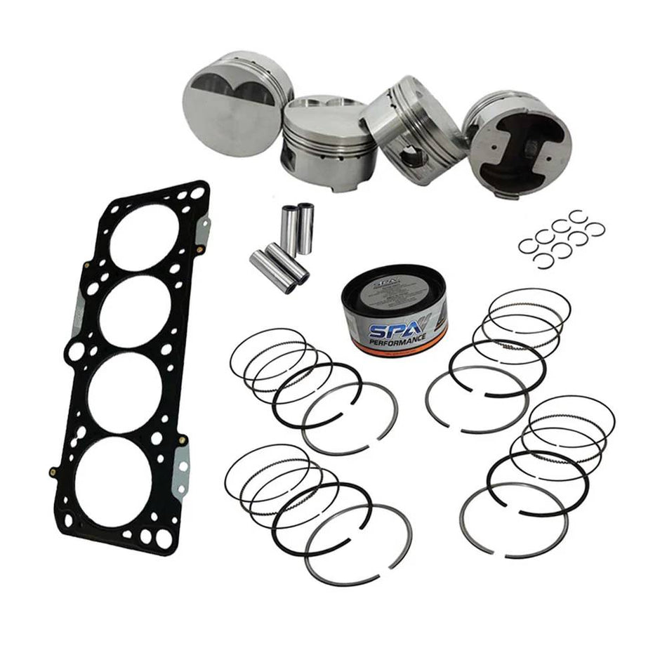 Forged piston and rings set 83.5mm VW 9A 2.0L 16V + Decompression Head Gasket Spacer - 1.5mm
