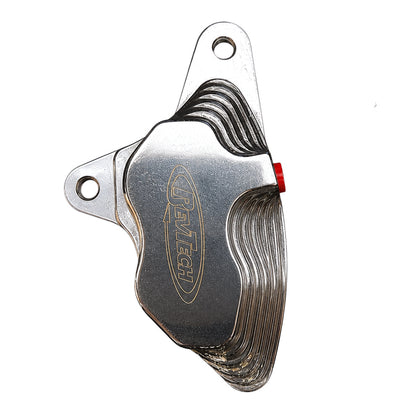 RevTech Billet Aluminum Motorcycle Brake Caliper Polished Finish Dual Piston Used