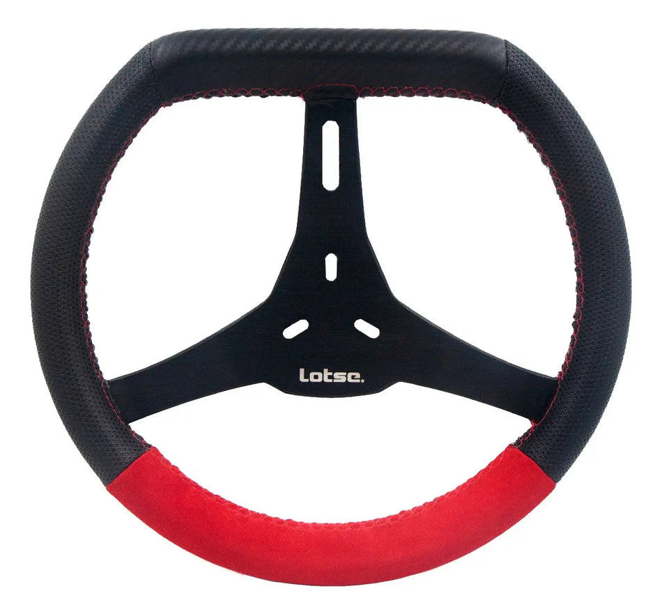 LOTSE KART Supremo Steering Wheel - Coated/Red