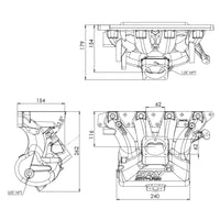 HIGH FLOW INTAKE MANIFOLD OPEL / VAUXHALL / CHEVY EURO ASTRA ZAFIRA VXR GSi VX220 Z20LEH Z20LET Z20LER - BLACK