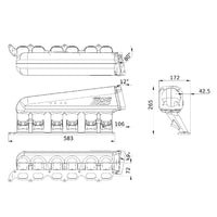 Toyota / Lexus 2JZ-GTE T4 High Performance Twin Scroll Turbo Manifold + intake manifold - 6 Injectors - Black