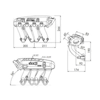 HIGH FLOW INTAKE MANIFOLD VW 8V LONGITUDINAL - 4 INJECTORS