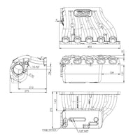 Turbo manifold, cast aluminum valve cover & intake manifold for VW Jetta/Golf MK5 2.5L 5-cyl 20V 07K.