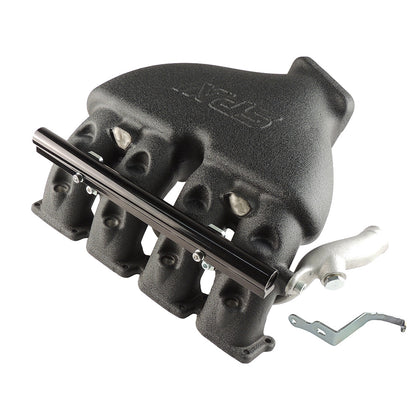 Cast Aluminum Intake Manifold for longitudinal VW/AUDI 1.8T with 4 injectors Fuel Rail Kit (OEM throttle) Black