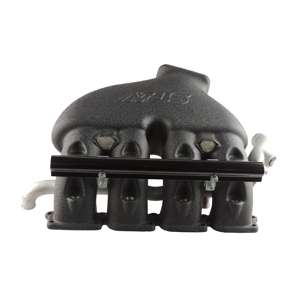 Cast Aluminum Intake Manifold for longitudinal VW/AUDI 1.8T with 4 injectors Fuel Rail Kit (OEM throttle) Black