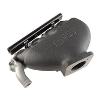 Cast Aluminum Intake Manifold for longitudinal VW/AUDI 1.8T with 4 injectors Fuel Rail Kit (OEM throttle) Black