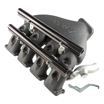 Cast Aluminum Intake Manifold for longitudinal VW/AUDI 1.8T with 8 injectors Fuel Rail Kit (without throttle bolt holes) Black