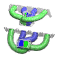 VW MKIV GTI T3 twin scroll turbo manifold + Cast Aluminum Intake Manifold + 252 / 260 High Performance Camshaft set