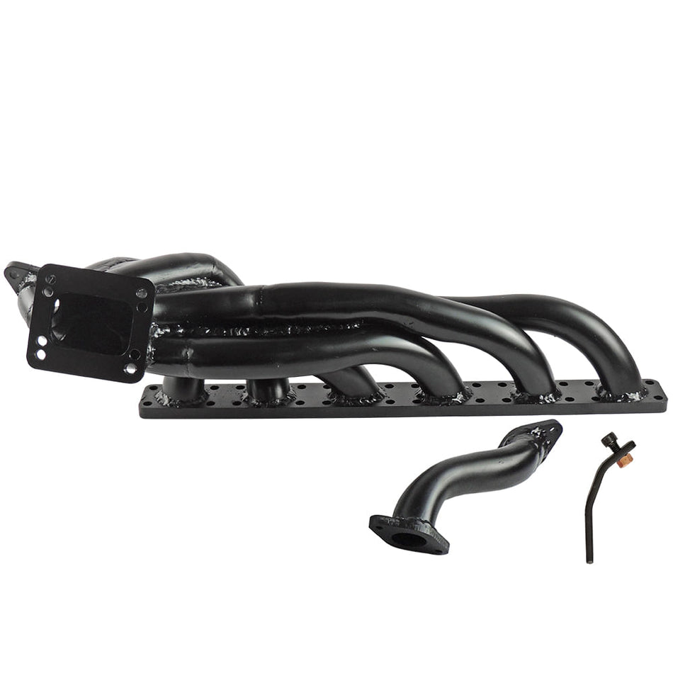 Tubular Turbo Manifold top mount for BMW E36 with A/C T3/T4