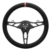 LOTSE Velox Lightened Steering Wheel - Black Coated / Red Stripe