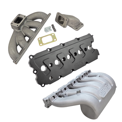 Turbo manifold, cast aluminum valve cover & intake manifold for VW Jetta/Golf MK4 2.5L 5-cyl 20V 07K.