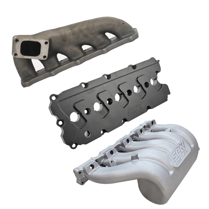 Turbo manifold, cast aluminum valve cover & intake manifold for VW 5 cyl 07K 2.5L 20v FSI T3