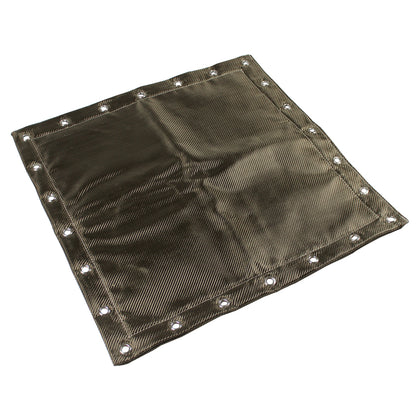 Basalt Fiber Heat Protection Shield - Titanium Color - With eyelets for fixing - 23.85
