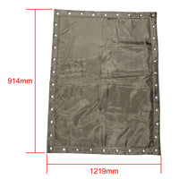 Basalt Fiber Heat Protection Shield - Titanium Color - With eyelets for fixing - 35.98" x 47.99"