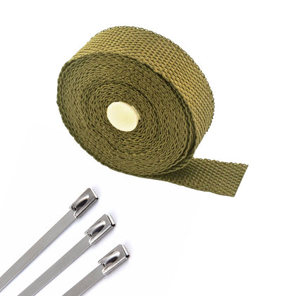 Titanium exhaust wrap 1in + Stainless steel zip ties