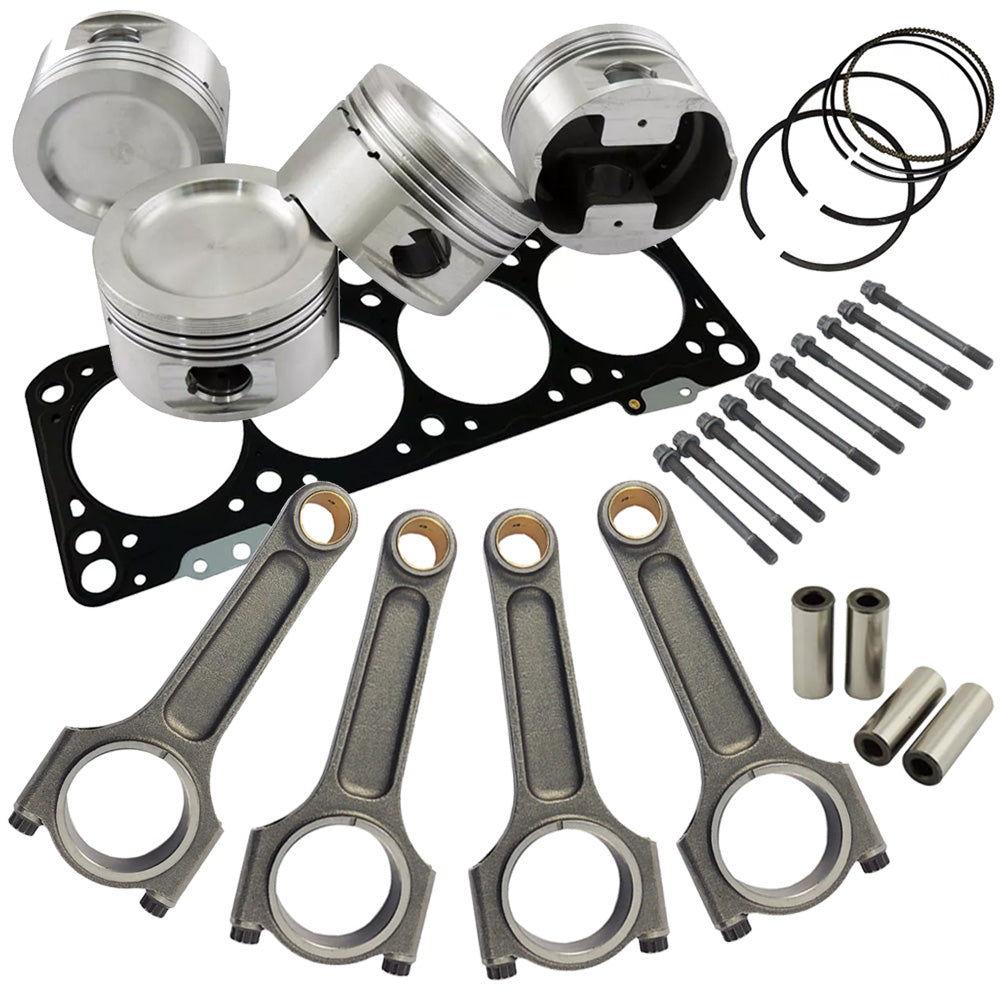Forged piston and Connecting rod kit + 118mm head stud + MLS decompression Head Gasket 2.5mm for VW 1.8 8V (83,75mm) 1100hp