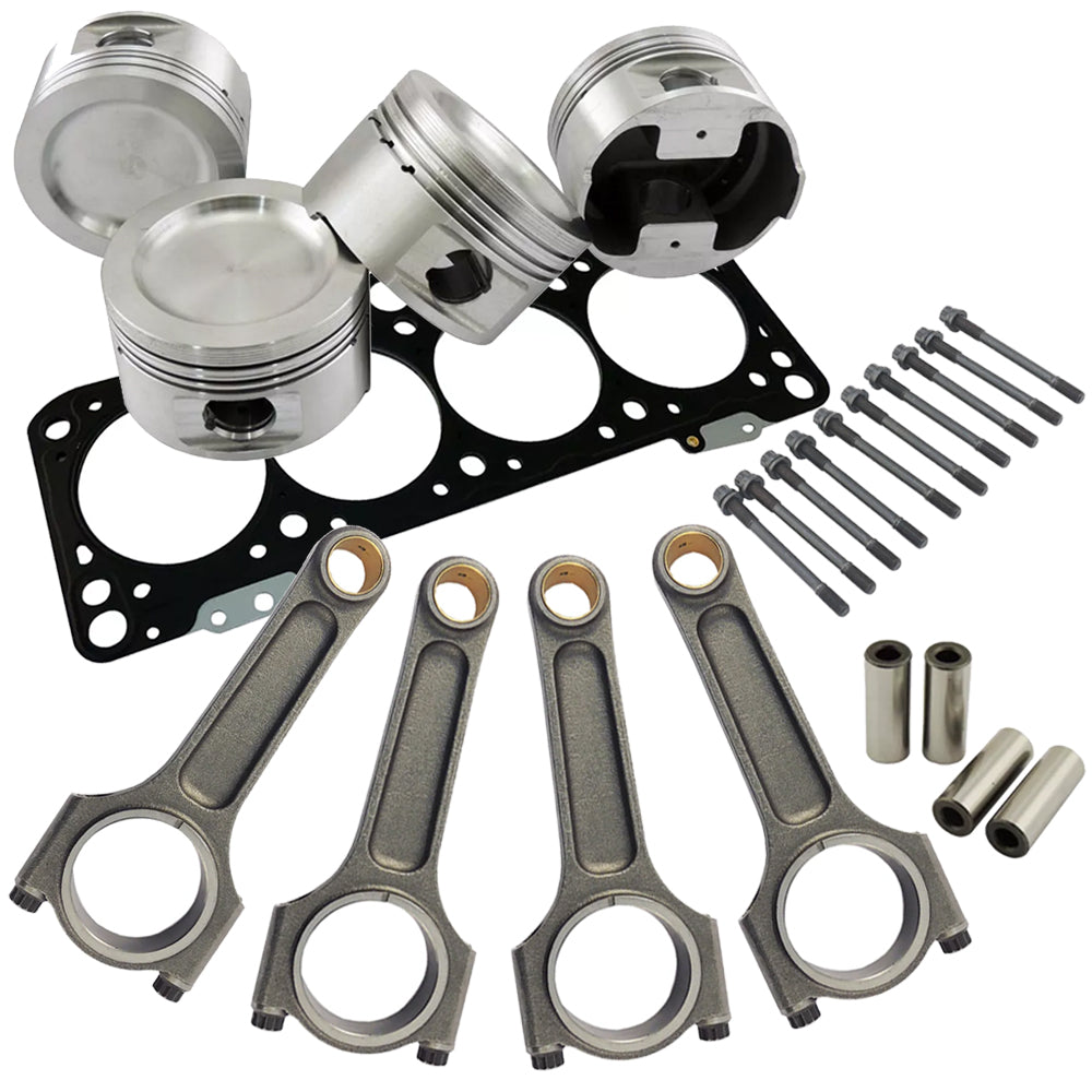 Forged piston and Connecting rod kit + 118mm head stud + MLS decompression Head Gasket 3.4mm for VW 1.8 8V (83,5mm) 1100hp