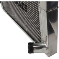 Lightweight Late Model Radiator - Double Pass - 26.8" x 19.6" + Power Steering Tank Firewall Mount (Right Inlet) - Red Cap