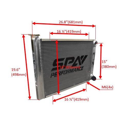 Lightweight Late Model Radiator - Double Pass - 26.8