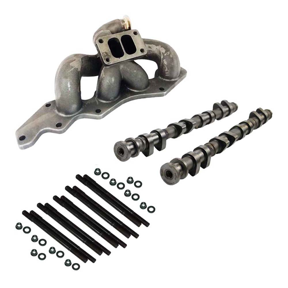 Ford Focus SE Duratec Twin scroll T3 turbo manifold 90 degree wastegate + 282°/ 262° Camshaft For Ford Duratec + Mazda Focus 2.0L 2.3L 2.5L Duratec HE 4 cylinder engine Head Stud Set with 10 units