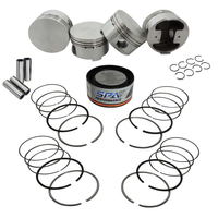 Forged flat top piston and rings set 83mm VW ABA 2.0L 8V + VW 144mm x 20mm Super A connecting rod set 3/8" bolt (1000hp) + Decompression Head Gasket Spacer - 0.9mm + 136mm head stud set