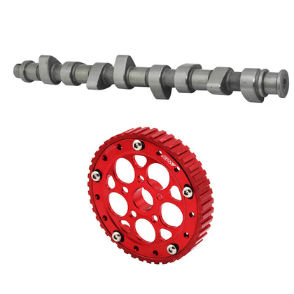 VW 8V 296 / 290 turbo solid tappets performance camshaft + Adjustable cam gear pulley - Red