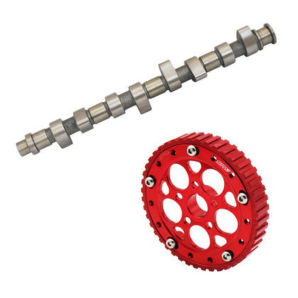 VW 8V 276 turbo hydraulic tappets performance camshaft + Adjustable cam gear pulley - Red