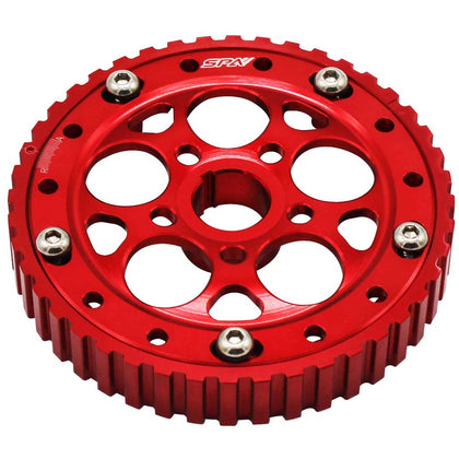 VW 8V 266 NA or turbocharged engines Hydraulic tappets performance camshaft + Adjustable cam gear pulley - Red