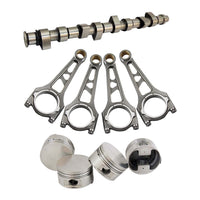 VW 147mm x 20mm Super Light connecting rod set 3/8" bolt (500hp) + Forged flat top piston and rings set 83.5mm + 8V 288 N/A application hydraulic tappets performance camshaft