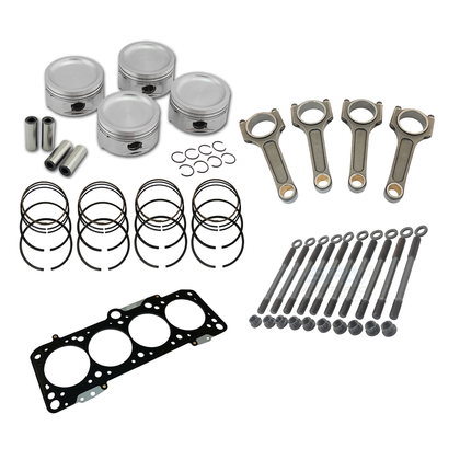 Forged piston and rings set 83mm VW ABA 2.0L 8V + VW 159mm x 20mm High Performance Basic Connecting Rod Set 3/8