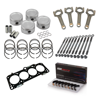 Forged piston and rings set 83.75mm VW ABA 2.0L 8V + VW 144mm x 20mm High Performance Basic Connecting Rod Set 7/16