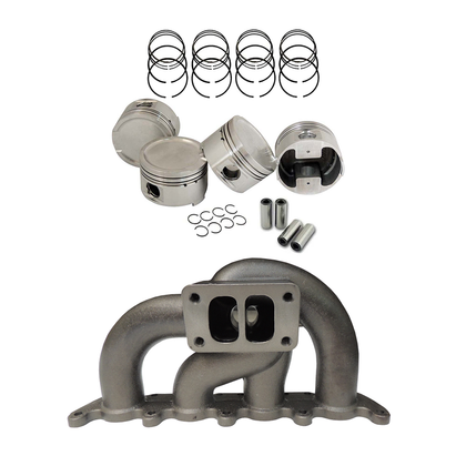 Forged piston set 83mm 2.0L 20V VW/AUDI + VW MKIV GTI T3 twin scroll turbo manifold