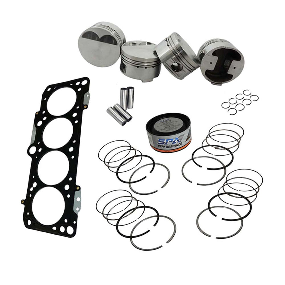 Forged piston and rings set 83mm VW 9A 2.0L 16V + Decompression Head Gasket Spacer - 1.5mm