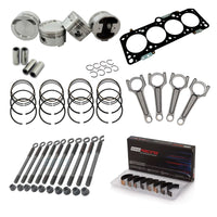 Forged piston and rings set 83mm VW 2.0L 16V ABF + VW 159mm x 20mm High Performance Steel Basic Connecting Rod set 3/8" bolt (1000hp) + Decompression Head Gasket Spacer - 1.5mm + 136mm head stud set + Rod Bearings