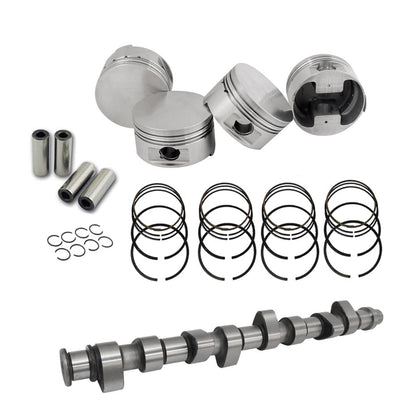 Forged flat top piston and rings set 83.5mm VW 2.0L 8V + Application hydraulic tappets performance camshaft