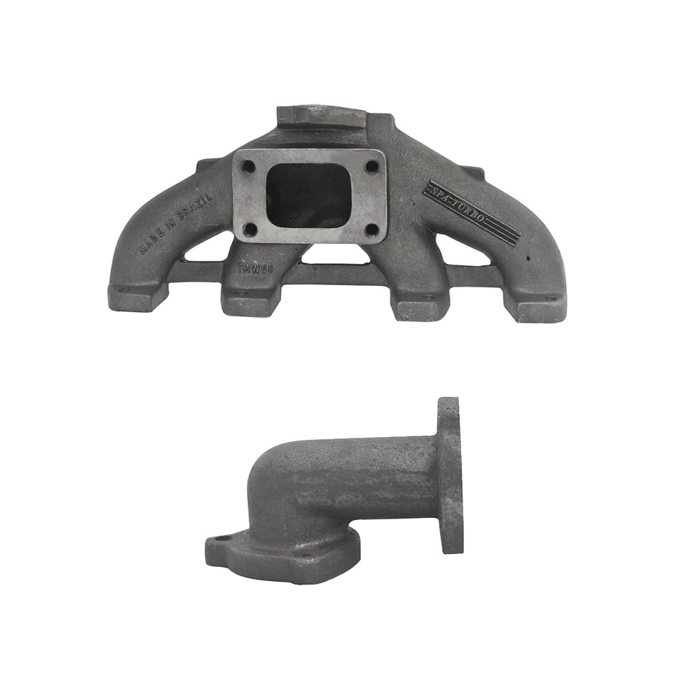VW MKIII 8v T3 turbo manifold + 90 degree L fitting Wastegate WG mount for Golf III TMW08T3V manifold