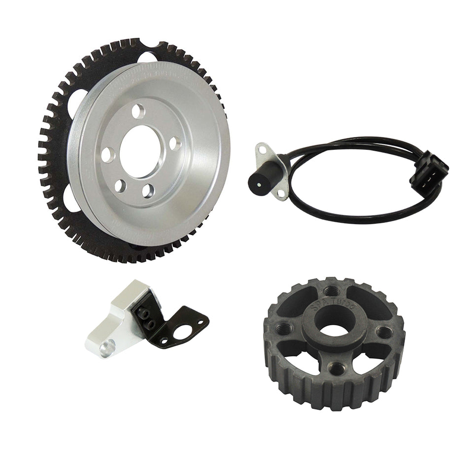 VW MKI II Rabbit , Audi 80, scirocco 8v underdrive crank trigger adapter kit - Silver+ VW 8V super light crank timing gear