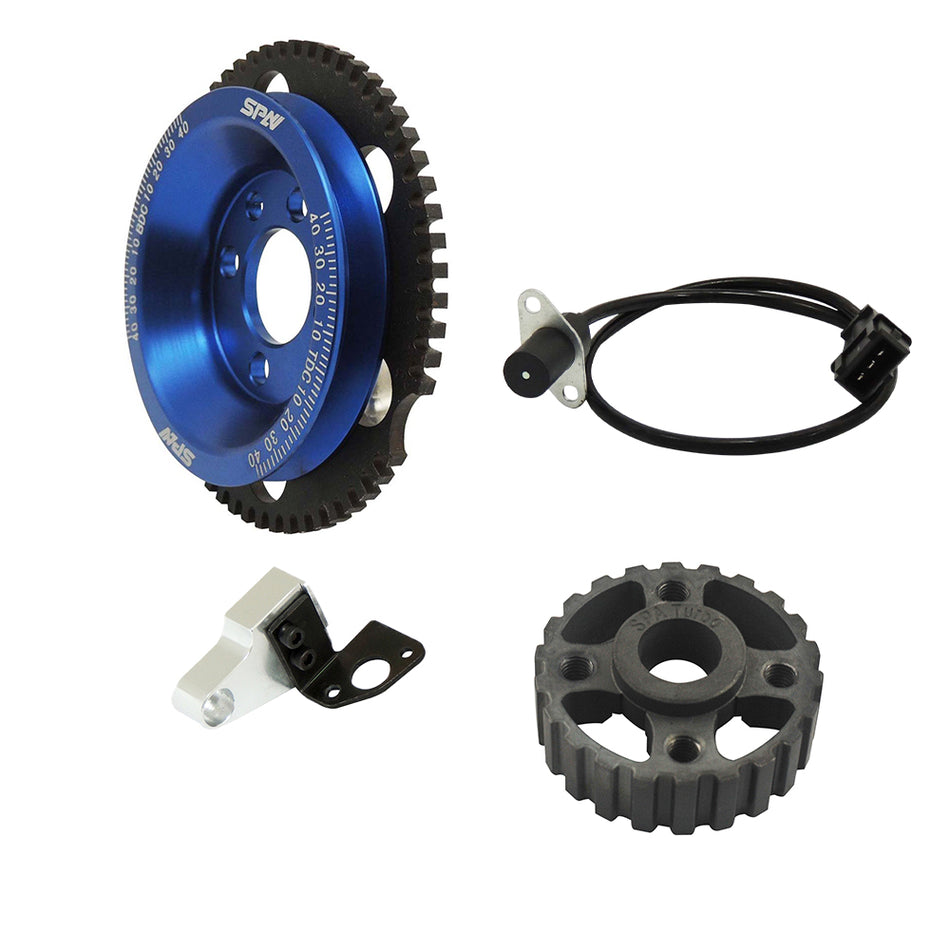 VW MKI II Rabbit , Audi 80, scirocco 8v underdrive crank trigger adapter kit - Blue + VW 8V super light crank timing gear