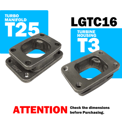 T25/T28 for T3 cast iron flange turbocharger/turbo manifold adapter/conversion