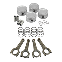 FORGED PISTON AND RINGS SET 81MM VW 1.8L 8V + VW 144MM X 20MM SUPER A CONNECTING ROD SET 3/8" BOLT (1000HP)