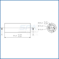 PISTON PINS FOR VW AP - FOR ORIGINAL PISTON (57X20MM) - SET OF 4