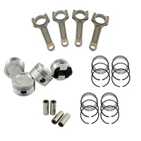 FORGED PISTON AND RINGS SET 83.5MM VW 1.8L 8V + VW 144MM X 20MM HIGH PERFORMANCE BASIC CONNECTING ROD SET 7/16" BOLT (1100HP)