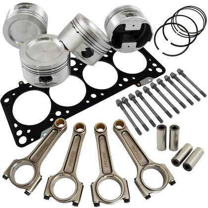 Forged piston and Connecting rod kit + 118mm head stud + MLS decompression Head Gasket 2.5mm for VW 1.8 8V (83,75mm) 1000hp