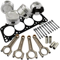Forged piston and Connecting rod kit + 118mm head stud + MLS decompression Head Gasket 2.5mm for VW 1.8 8V (83,5mm) 1000hp