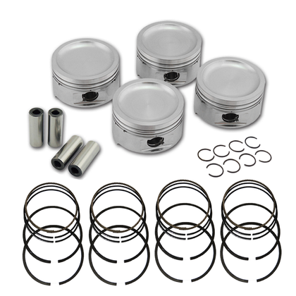 Forged piston and rings set 83.75mm VW ABA 2.0L 8V + VW 159mm x 20mm High Performance Basic Connecting Rod Set 7/16