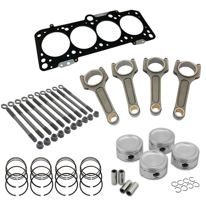 Forged piston and Connecting rod kit + 118mm head stud + MLS decompression Head Gasket 1.5mm for VW 2.0 8V (83mm) 1000hp